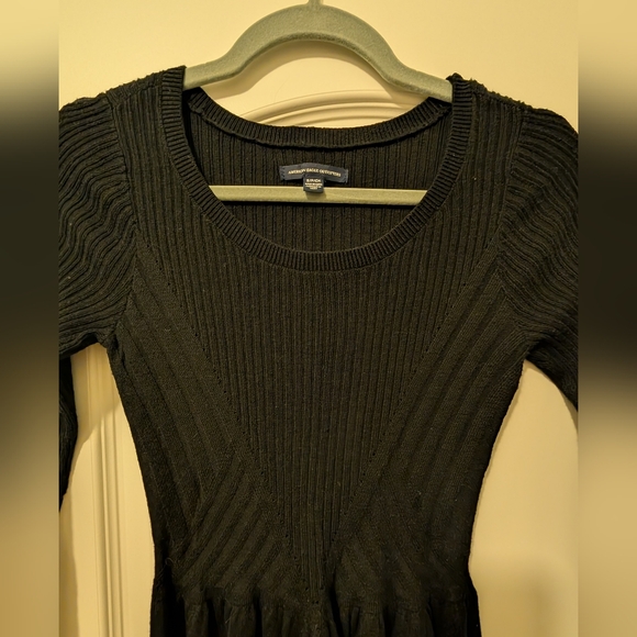 American Eagle Outfitters Black Ribbed Sweater Dress - Picture 3 of 10